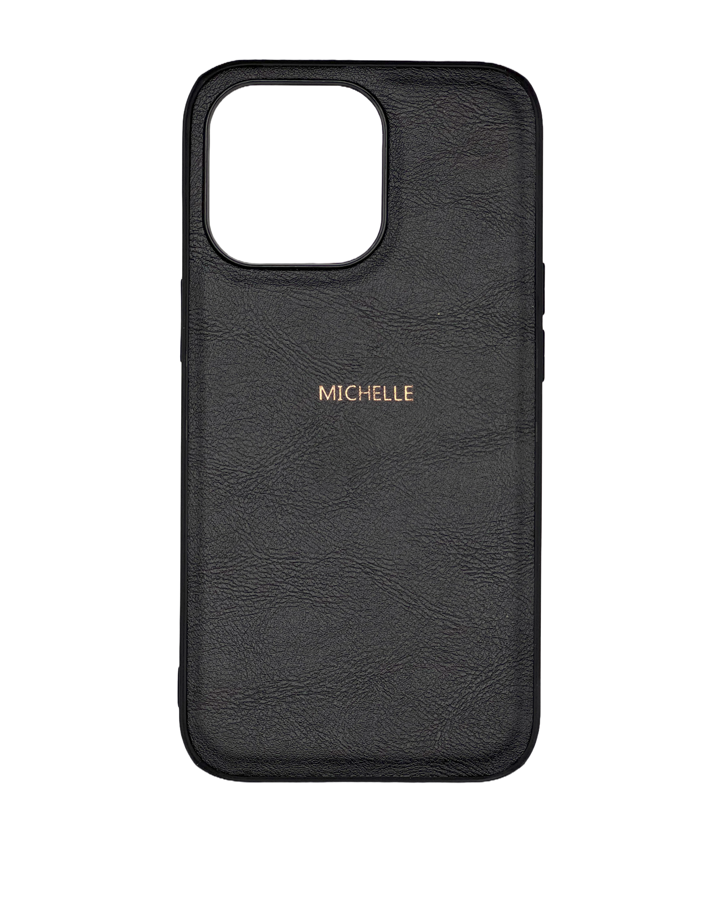 Black Leather iPhone Case