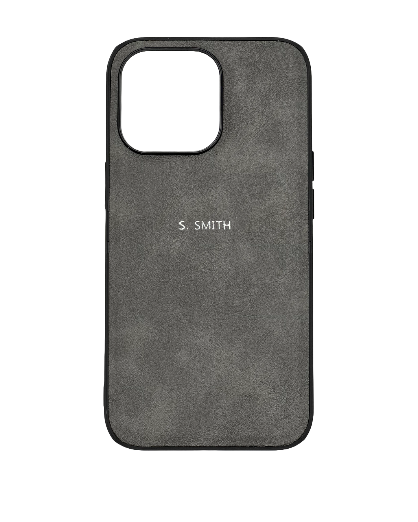 Grey Leather iPhone Case